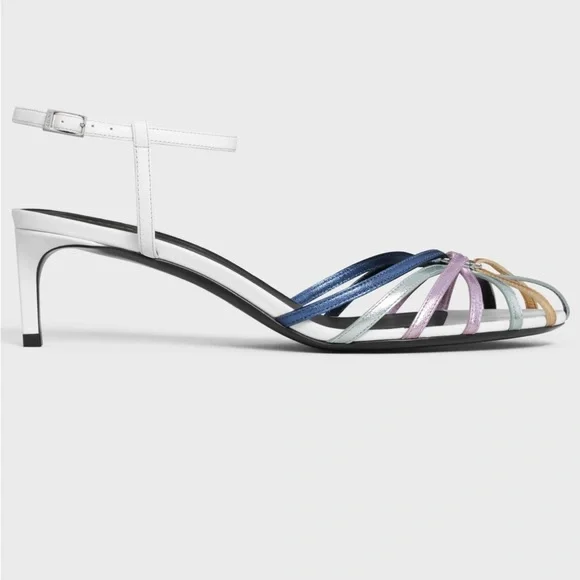 CELINE TRIOMPHE SANDAL IN LAMINATED CALFSKIN & LAMBSKIN - Picture 2 of 7